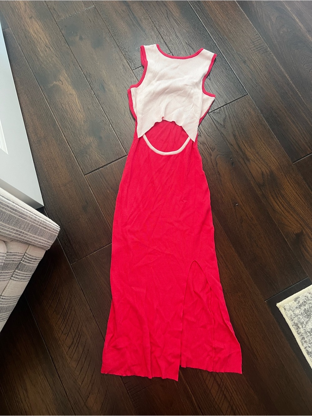 Women's Pink Cutout Midi Dress